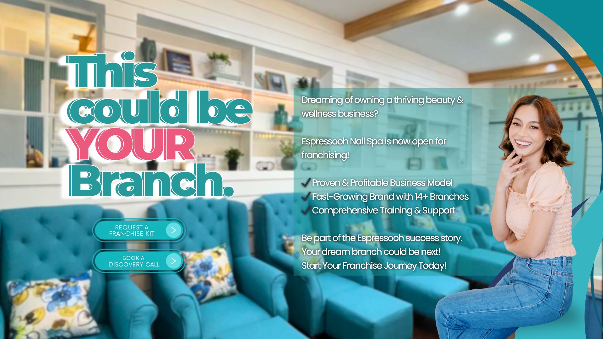 Espressooh Nail Spa Franchise Opportunity – Start your own profitable nail spa with a well-established brand and proven business model.